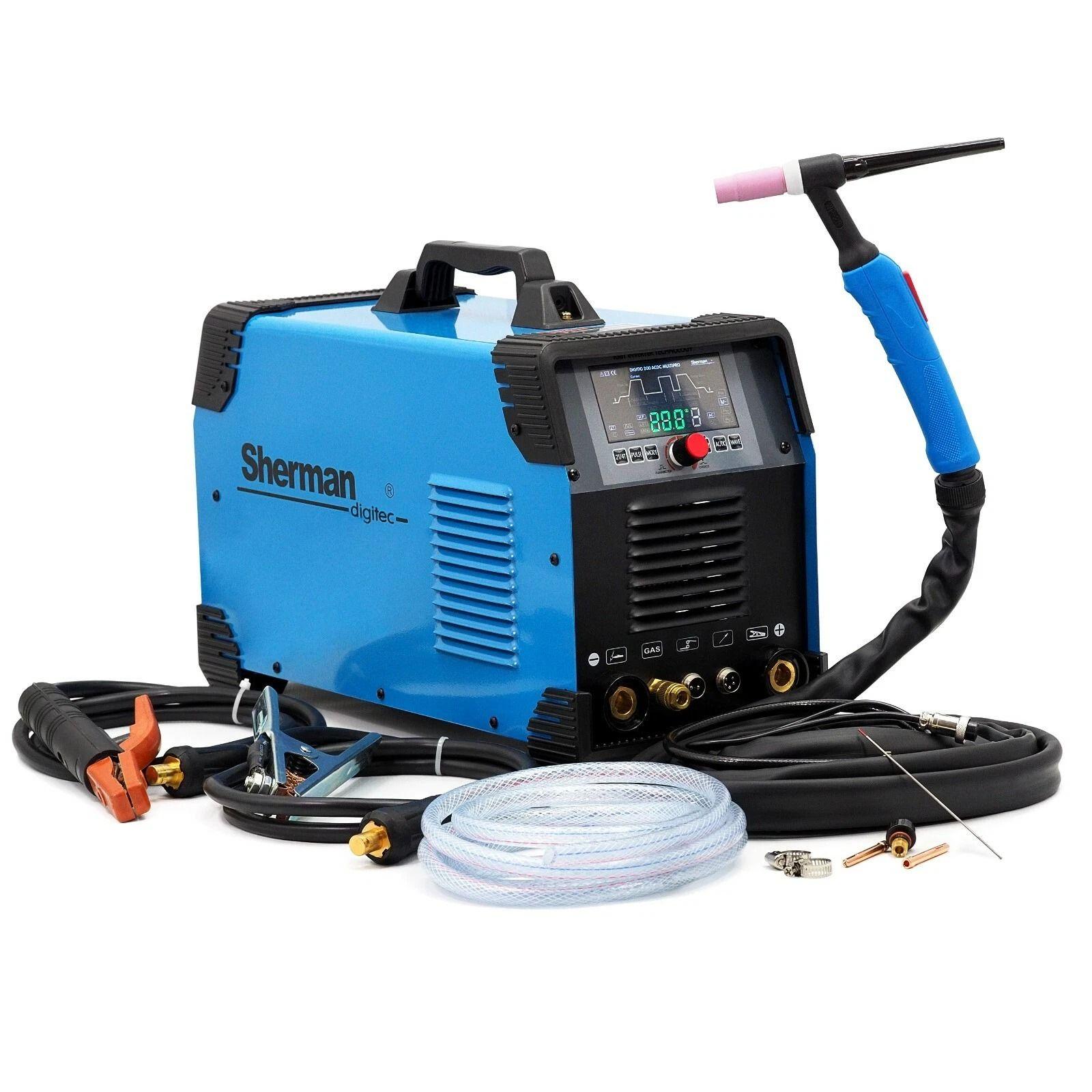 Sherman™ TIG Welder Pulse 200A Multipro AC/DC Welding Aluminium Stainless Steel